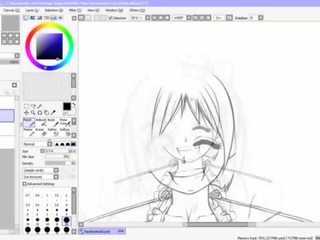Hentai speed drawing - část 2 - inking