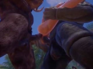 Monsters with Horse Dicks Fuck busty blonde &vert; Big cock Monster &vert; 3D sex video WildLife